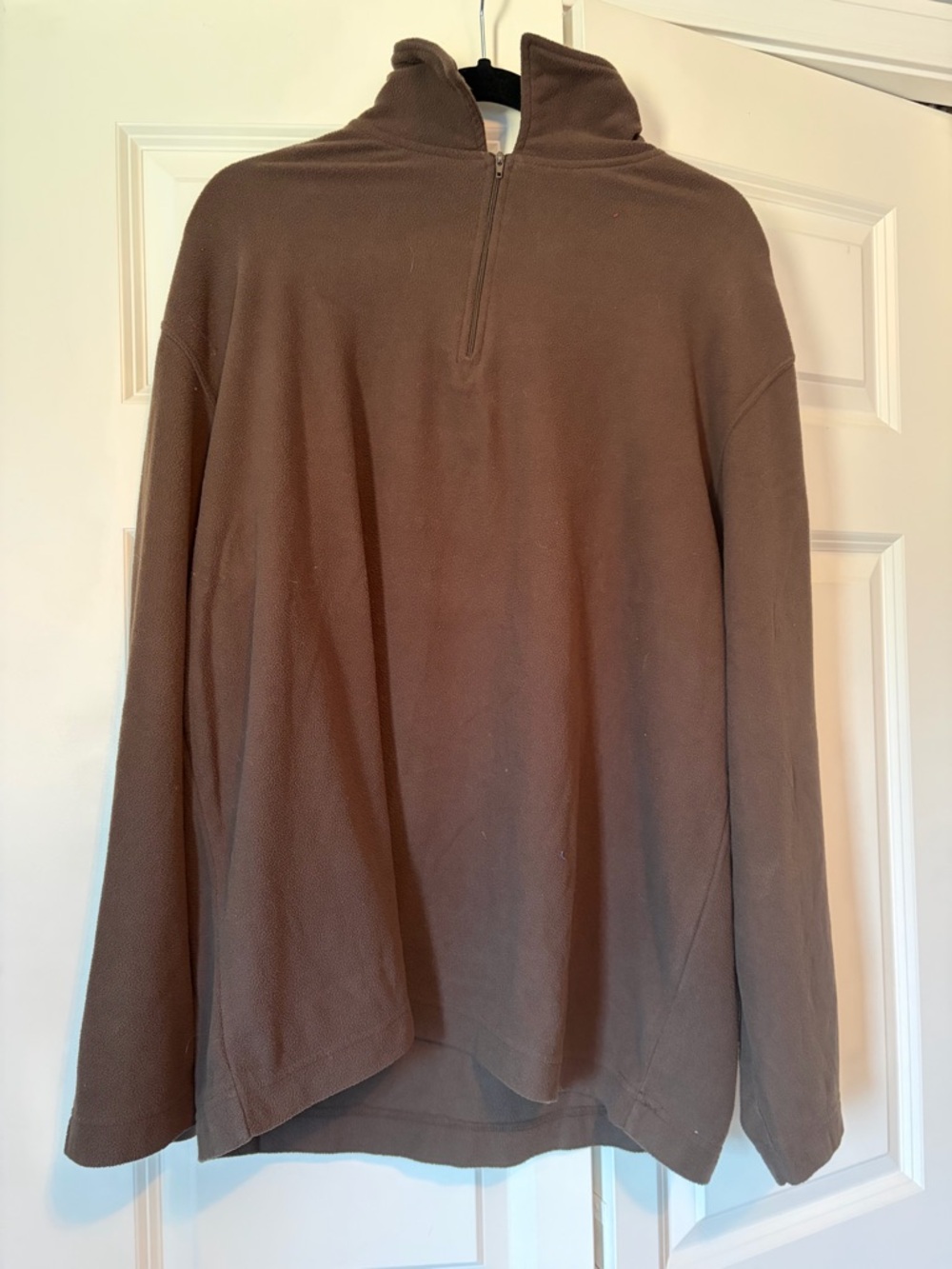 Men's Khaki Green Quarter Zip-Up Neck Sweater